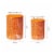 Glitzhome Metal Multi-Functional Garden Stool Plant Stands - Orange Perspective: left