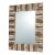 Glitzhome Farmhouse Rectangle Wooden Frame Wall Mirror Perspective: left