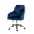 Glitzhome 39.75 Inch Height Navy Blue Velvet Gaslift Adjustable Swivwl Chair Perspective: left