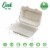 Glitzhome 9 Inch White Sugarcane Clamshell Containers, 300 Pack Perspective: left