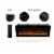 50"L Recessed Wall Mounted Electric Fireplace, With 9 Color Flames Perspective: left