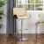Glitzhome Adjustable Height Swivel Bar Stool - Cream Perspective: left