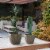 Glitzhome Faux Concrete Square Plastic Fluted Pot Planter Perspective: left