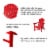 Glitzhome All-Weather Adirondack Chair - Red Perspective: left