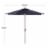 Glitzhome Aluminium Self Tilt Patio Umbrella - Navy Blue Perspective: left