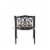 Glitzhome Cast Aluminium Dining Chairs with Beige Cushions Set Perspective: left