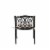 Glitzhome Cast Aluminium Dining Chairs with Beige Cushions Set Perspective: left