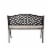 Glitzhome Aluminium Patio Garden Bench with Beige Cushion Perspective: left