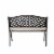 Glitzhome Aluminium Patio Garden Bench with Beige Cushion Perspective: left