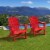 Glitzhome Adirondack Chair - Red Perspective: left