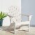 Glitzhome Outdoor 5-Piece Rust-Proof HDPE Adirondack Chair Set with Round Side Table, White Perspective: left