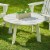 Glitzhome Outdoor 5-Piece Rust-Proof HDPE Adirondack Chair Set with Round Side Table, White Perspective: left