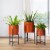 Glitzhome Modern Metal Plant Stands - Black/Orange Perspective: left