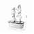 Glitzhome 4-Tiered Enamel Metal Pitchers Fountain - White Perspective: left