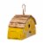 Glitzhome Hanging Wooden Lemon Decorative Garden Birdhouse - Yellow/White Perspective: left