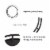 Glitzhome Deluxe Metal Round Wall Mirror - Black Perspective: left