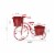 Glitzhome Metal Bicycle with Pots Plant Stand - Red Perspective: left