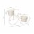 Glitzhome Metal Bicycle Plant Stand - White Perspective: left