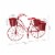 Glitzhome Oversized Metal Bicycle with Pots Plant Stand - Red Perspective: left