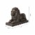 Glitzhome Lying Guardian Lion Garden Statue Perspective: left