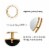 Glitzhome Oversized Glam Metal Round Wall Mirror - Gold Perspective: left