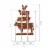 Glitzhome Farmhouse Silhouette Rustic Metal Yard Stake Perspective: left
