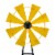 Glitzhome Metal Wind Spinner Yard Steak Spring Decor - Yellow Perspective: left