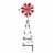 Glitzhome Metal Red Wind Spinner Yard Stake Spring Decor - Red Perspective: left
