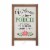 Glitzhome "Welcome to the Porch" Wood Framed Easel Porch Sign with Flowers Perspective: left