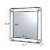 Glitzhome 29.5 x 29.5 Inch Square Metal Wall Mirror, Silver Perspective: left