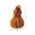 Glitzhome 8.5 Inch Tall Multi Striped Glass Gourd Perspective: left