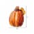 Glitzhome 5.5 Inch Tall Multi Striped Glass Pumpkin Perspective: left