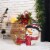Glitzhome  Lighted Round Wooden Snowman Porch Décor Perspective: left