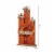 Glitzhome 30 Inch Tall Fall Lighted Wooden Pumpkin Decor with Wreath Perspective: left