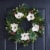 Glitzhome Iced Magnolia Berry Pine Wreath With Lights Perspective: left