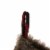 Glitzhome Two Pack 21 Inch Length Fur Black/Red Buffalo Plaid Stocking Perspective: left