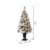 Glitzhome 4 Feet Flocked Pine Poinsettia Faux Christmas Porch Tree with 100 Warm White Lights Perspective: left