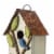Glitzhome 9.75 Washed White Bird House with 3D Tree and Bird Perspective: left
