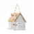 Glitzhome 14.25 L Hummingbird House for Outside Hanging Nesting Solid Wood Cottage Birdhouse Perspective: left