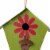 Glitzhome Distressed Texture Birdhouse, Light Green Licence Plates Perspective: left
