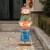 Glitzhome Fall Wooden Scarecrow Yard Stake Multi-functional Rustic Pallet Sign Perspective: left