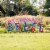 Glitzhome 43.25 L Set of 5 Patriotic/Americana BRAVE Yard Stake or Wall Decor Perspective: left