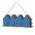 Glitzhome 17 L Retro Blue Distressed Solid Wood Birdhouse with Perch Perspective: left