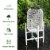 Glitzhome Set of Two 14.25 Inch H Solar Powered Outdoor Lantern White Metal Mesh with Stand Perspective: left
