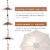 Glitzhome 8.5ft Faux Copper Rain Chain Umbrella Shaped with V-Shaped Gutter Clip Perspective: left
