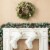Glitzhome 24 Inch Diameter Cypress Leaves Pinecone With Bowknot Ribbon Wreath Perspective: left