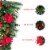 Glitzhome 3 Feet Pine Poinsettia and Berries Christmas Teardrop Swag, 50 Warm White Lights Perspective: left