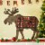 Glitzhome 24 Inch Length Wooden Reindeer Countdown Perspective: left