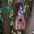 Glitzhome Wood and Metal Rustic Bird House Perspective: left
