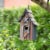 Glitzhome Hanging Distressed Solid Wood Birdhouse Perspective: left